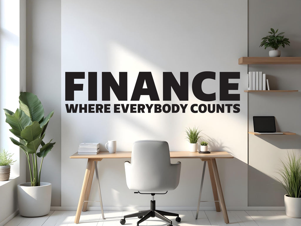 Finance wall decal, Accounting Office Wall Decal, Teamwork wall art, Business Decor