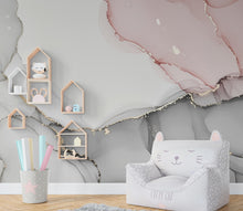 Load image into Gallery viewer, Abstract Marble Peel and Stick Wallpaper: Rose Veins, Subtle Luxury