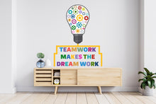 Load image into Gallery viewer, Teamwork Makes the Dream Work Office Wall Decal: Inspirational Quote