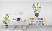 Load image into Gallery viewer, Teamwork Makes the Dream Work Office Wall Decal: Inspirational Quote