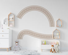 Load image into Gallery viewer, Road wind Wall Decal Highway Vinyl Sticker Track Route Wall Decor Kids Playroom Boys Room Wall Art Automotive Bedroom Mural Sticker 837RS