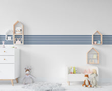 Load image into Gallery viewer, Rainbow stripe Wall Decal Stripe Vinyl Sticker Nursery Wall Decor Kids Playroom Boys Room Wall Art Stripe Bedroom Mural Sticker 838RS