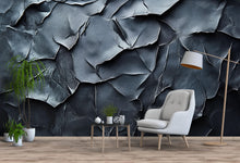 Load image into Gallery viewer, Modern 3D Textured Wall Mural | Abstract Cracked Stone Design for Living Room, Office or Studio Decor Vn729