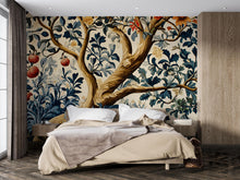 Load image into Gallery viewer, Vintage Botanical Tree 3D Wallpaper – Large Mural with Branches, Leaves &amp; Fruit – Bold Statement Wall Art for Bedroom, Living Room