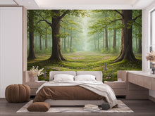 Load image into Gallery viewer, Forest Flower Spring Wallpaper Watercolor Forest Flower Mural Fall Forest Wall Art for Nursery Bedroom or Living Room 844RS