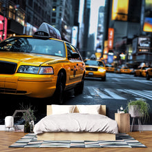 Load image into Gallery viewer, New York Taxi Cityscape 3D Wallpaper – Modern Bold Wall Mural NYC Yellow Cab Street Scene – Stylish Urban Wall Decor for Bedroom, Office