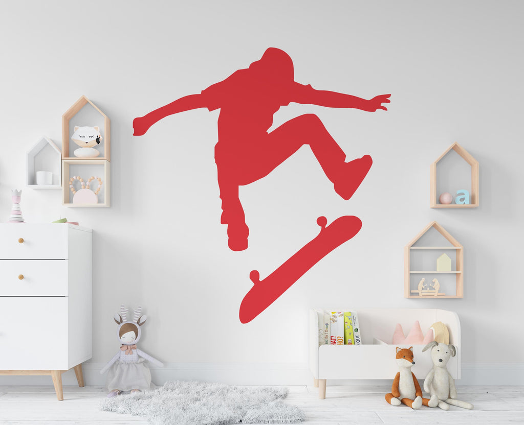 Wall Decal Skateboarder Skate Wall Art Stickers Skateboard Decals Skateboard Wall Stickers Kids Room Removable Home Decor Skate style 847RS