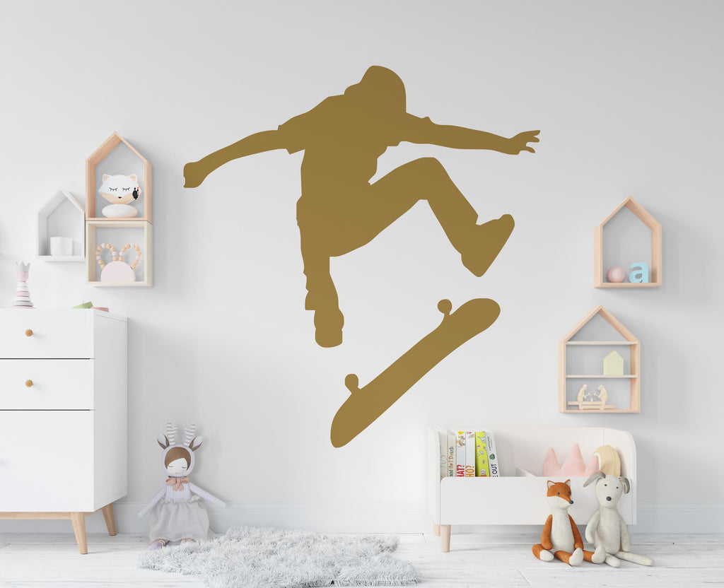 Wall Decal Skateboarder Skate Wall Art Stickers Skateboard Decals Skateboard Wall Stickers Kids Room Removable Home Decor Skate style 847RS