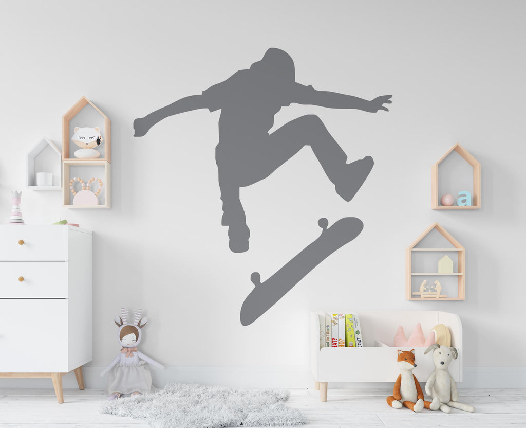 Wall Decal Skateboarder Skate Wall Art Stickers Skateboard Decals Skateboard Wall Stickers Kids Room Removable Home Decor Skate style 847RS