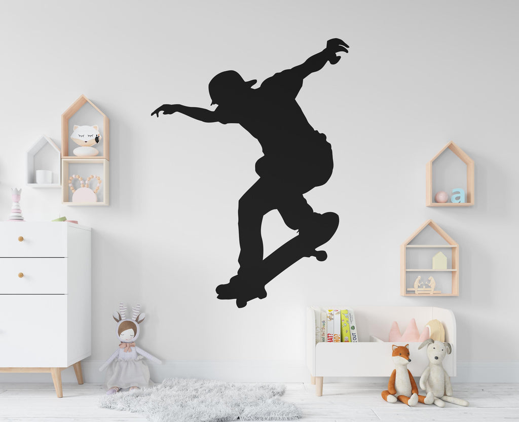 Wall Decal Skateboarder Skate Wall Art Stickers Skateboard Decals Skateboard Wall Stickers Kids Room Removable Home Decor Skate style 849RS