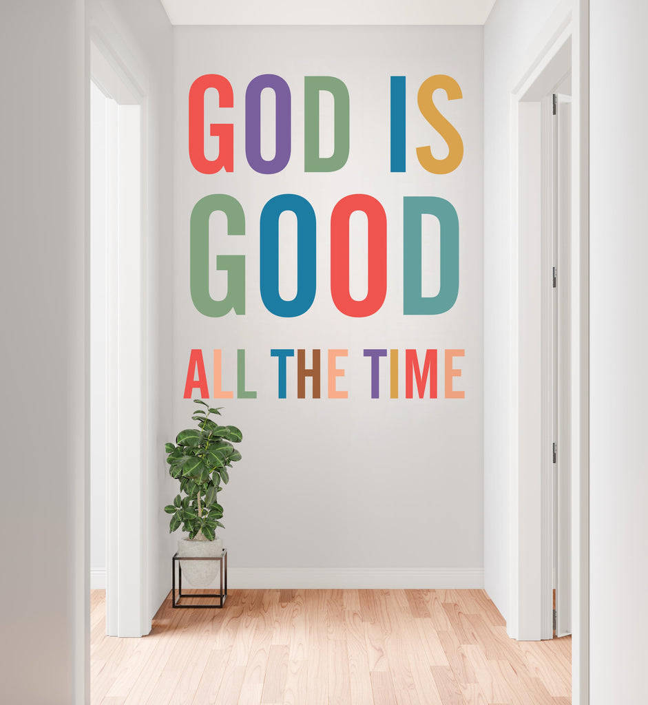 God is Good all the Time, Religious Wall Sign, Christian Wall Words, Church Sanctuary Wall Art, Church Wall Decor, Religious Wall Art 875RS