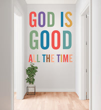 Load image into Gallery viewer, God is Good all the Time, Religious Wall Sign, Christian Wall Words, Church Sanctuary Wall Art, Church Wall Decor, Religious Wall Art 875RS