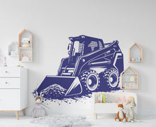 Load image into Gallery viewer, Skid Steer wall decal Construction Skid Steer Truck Wall Decal Kids Decal Nursery wall Vinyl Sticker Decor 879RS