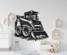Load image into Gallery viewer, Skid Steer wall decal Construction Skid Steer Truck Wall Decal Kids Decal Nursery wall Vinyl Sticker Decor 880RS