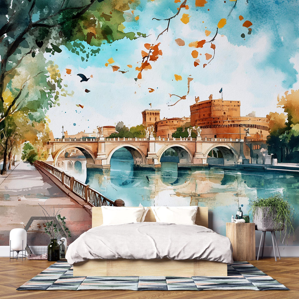 Venice Canal 3D Wallpaper Mural • Italian Cityscape Wall Art • Stylish Wall Decor For Living Room Bedroom Office • Modern Bold Room Design