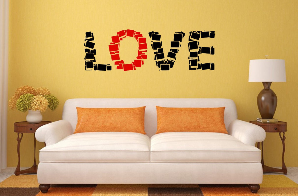 Love Word Art Wall Graphic Decal Sticker Vinyl Mural Leaving Bedroom Room Home Decor FREE SHIPPING L232