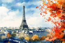 Load image into Gallery viewer, Eiffel Tower Paris Wall Mural Wallpaper – 3D Stylish Wall Decor for Living Room Bedroom Office – Modern Bold Art Gift, Removable wallpaper