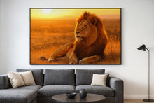Load image into Gallery viewer, Lion King Wall Mural Wallpaper For Bedroom Living Room Safari Jungle Decor – Bold 3D Animal Wall Art Modern Safari Theme Stylish Gift Home