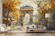Load image into Gallery viewer, Paris Arc de Triumph Wallpaper – Watercolor 3D Wall Mural for Living Room Bedroom Office – Bold Stylish Wall Decor Gift for Travel Lovers