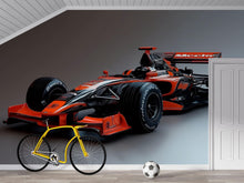 Load image into Gallery viewer, Formula 1 Wall Mural – McLaren Racing Car Wallpaper for Boys Bedroom &amp; Gamer Room Vn878