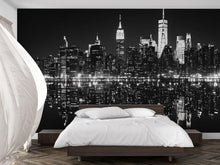 Load image into Gallery viewer, NYC Skyline Wall Mural – Black White Cityscape Wallpaper, Modern Living Room Decor Vn883