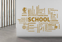 Load image into Gallery viewer, School vinyl wall art decals, School wall decor, library wall decal, education decals, reading room, nurseries, kids gifts decal 853RS