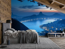 Load image into Gallery viewer, Rio de Janeiro Evening Wallpaper – 3D Wall Mural with Sugarloaf Mountain Skyline &amp; Bay View – Bold Modern Stylish Wall Decor Gift