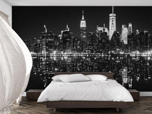 Load image into Gallery viewer, Black And White New York City Skyline Wallpaper – Modern 3D Wall Mural For Living Room, Bedroom, Office, Stylish Urban Wall Decor