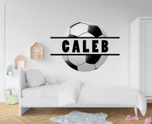 Load image into Gallery viewer, Soccer wall decor, Football Wall Decal Sport Vinyl, Football stickers, Boys Passion, Goal Wall Art, Wall Stickers, Kids Room, Decor