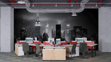 Load image into Gallery viewer, Black And White New York City Skyline Wallpaper Mural – Modern Office Wall Decor, NYC Empire State Building Wall Art, 3D Wallpaper For Home