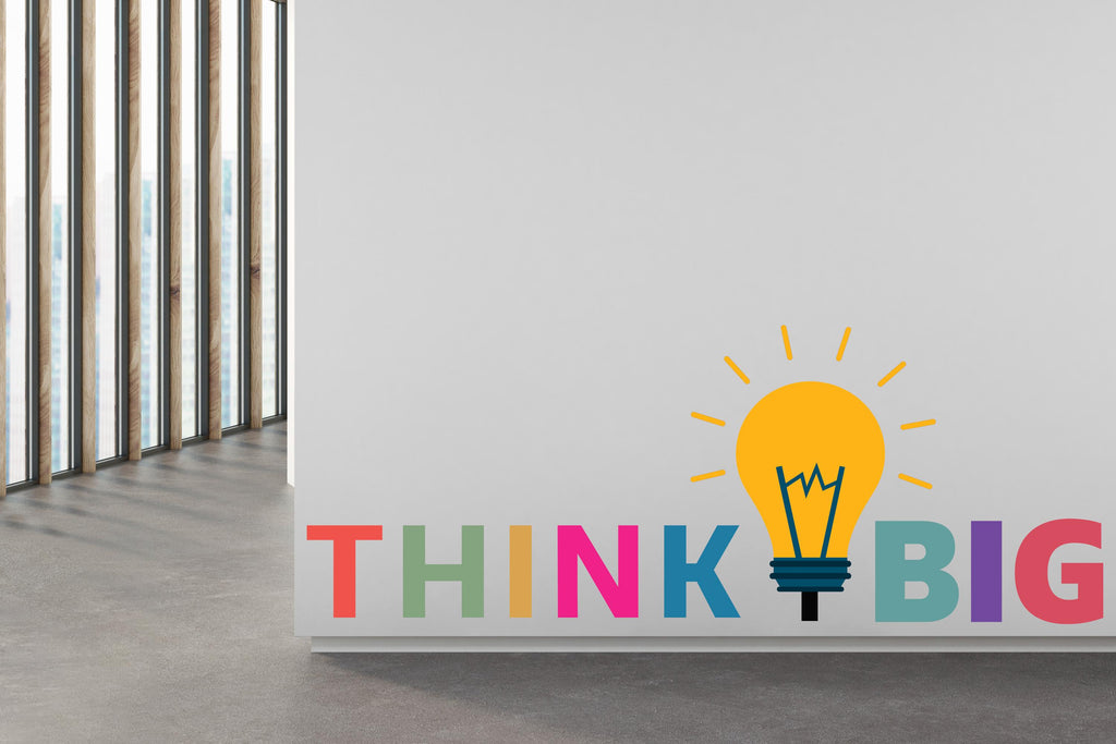 Think Big Office Wall Decal: Motivational Teamwork Vinyl Sticker
