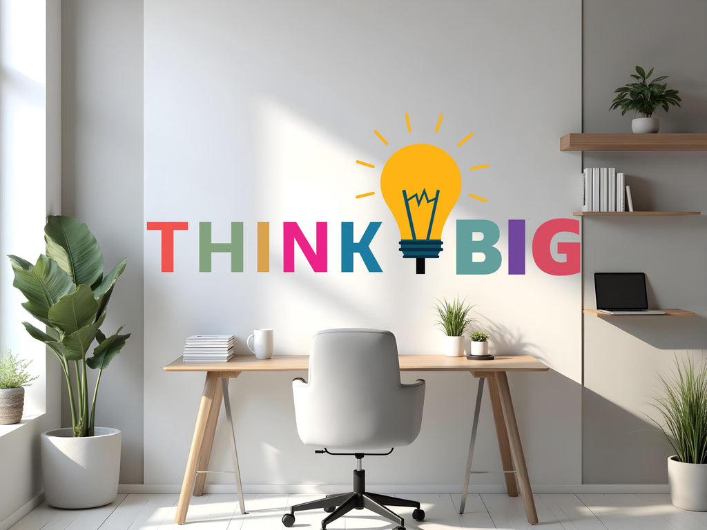 Think Big Office Wall Decal: Motivational Teamwork Vinyl Sticker
