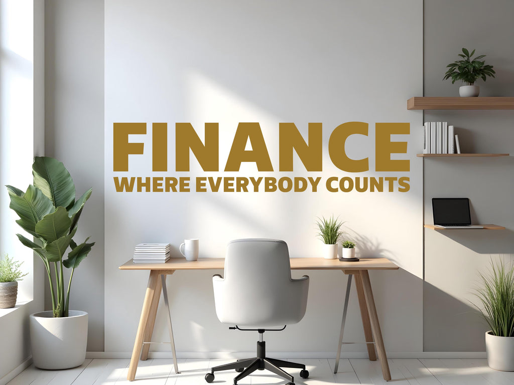 Finance wall decal, Accounting Office Wall Decal, Teamwork wall art, Business Decor