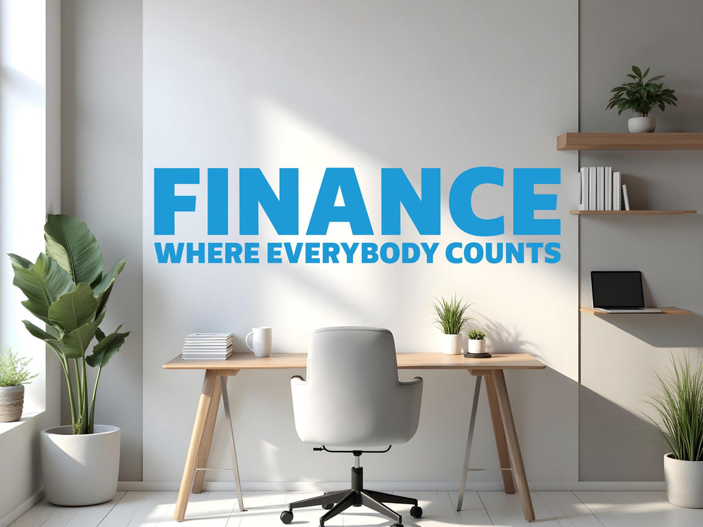 Finance wall decal, Accounting Office Wall Decal, Teamwork wall art, Business Decor