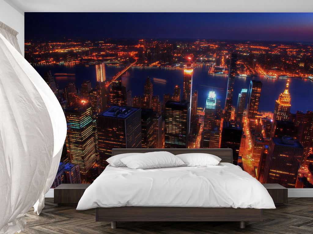 New York Cityscape Wallpaper Mural: 3D Peel and Stick Wall Decor