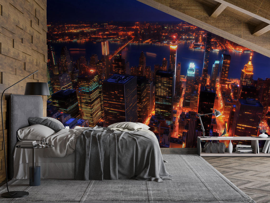 New York Cityscape Wallpaper Mural: 3D Peel and Stick Wall Decor