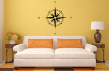 Load image into Gallery viewer, Compass Navigation Design Interior Wall Graphic Decal Sticker Vinyl Mural Leaving Bedroom Room Home Decor FREE SHIPPING L201