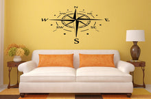 Load image into Gallery viewer, Compass Navigation Design Interior Wall Graphic Decal Sticker Vinyl Mural Leaving Bedroom Room Home Decor FREE SHIPPING L202