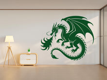 Load image into Gallery viewer, Dragon Wall Decal: Flame Vinyl Art - Fantasy Nursery Decor