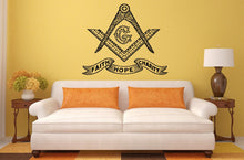 Load image into Gallery viewer, Freemason The Revival Of An Ancient Science Faith Hope Charity Interior Wall Decal Sticker Vinyl Mural Bedroom Room Decor FREE SHIPPING L205