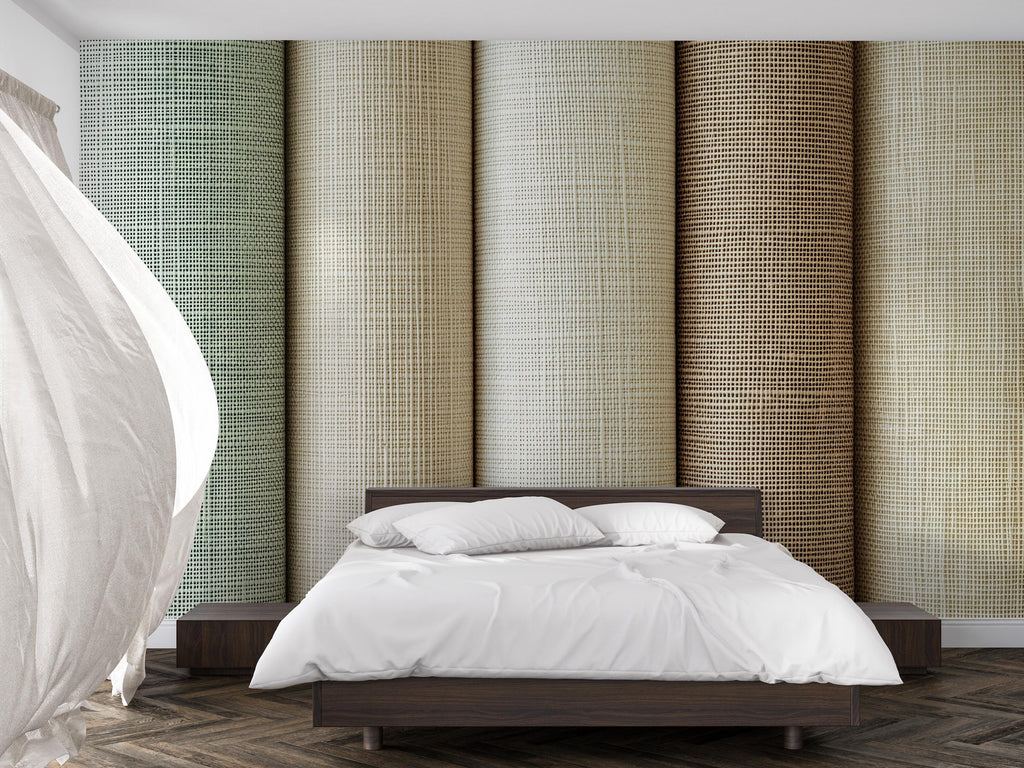 3D Textured Fabric Wallpaper Mural – Woven Linen Natural Wall Decor – Peel And Stick Stylish Bedroom Living Room Wallpaper – Modern Bold