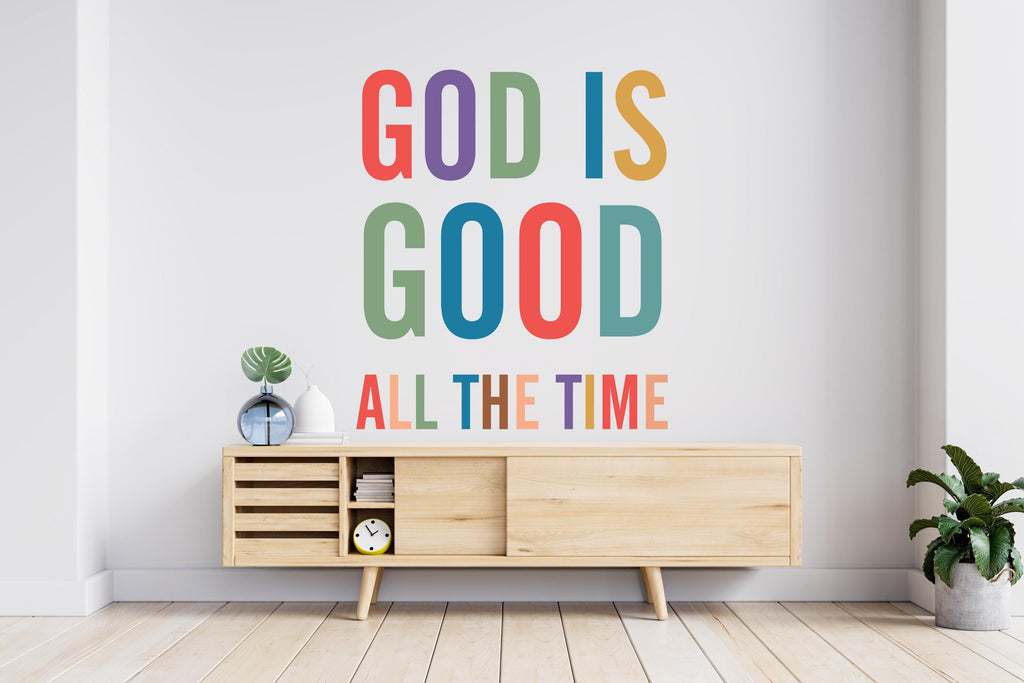 God is Good all the Time, Religious Wall Sign, Christian Wall Words, Church Sanctuary Wall Art, Church Wall Decor, Religious Wall Art 875RS