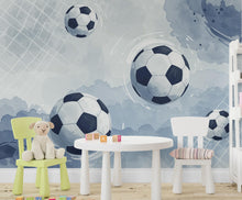 Load image into Gallery viewer, Soccer ball wallpaper, Boys room wall mural