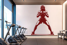 Load image into Gallery viewer, Boxing Girl Gym Wall Decal Girl Power fitness Quote Decor Workout Art Vinyl Gym Wall Stickers Bedroom Gym Workout Girl Crossfit 906RS