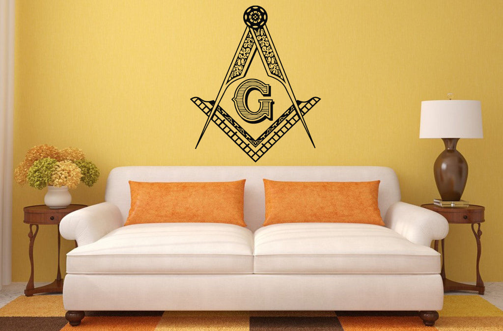 Freemason The Revival Of An Ancient Science Faith Hope Charity Interior Wall Decal Sticker Vinyl Mural Bedroom Room Decor FREE SHIPPING L206