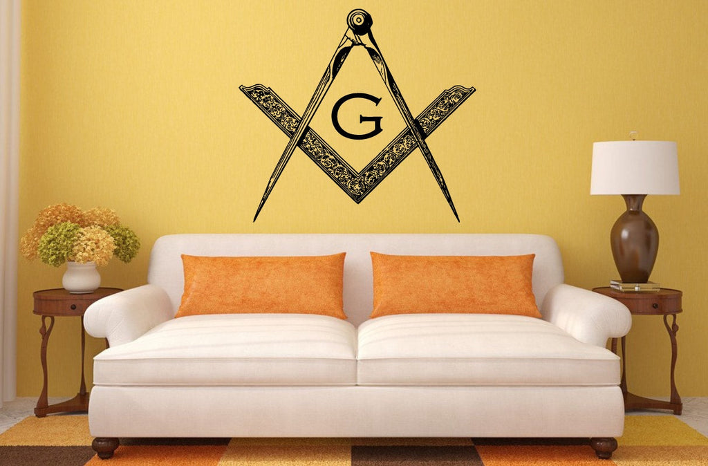 Freemason The Revival Of An Ancient Science Faith Hope Charity Interior Wall Decal Sticker Vinyl Mural Bedroom Room Decor FREE SHIPPING L207