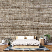 Load image into Gallery viewer, 3D Woven Texture Wallpaper Mural | Stylish Modern Linen Look Wall Decor | Neutral Bold Wall Art for Living Room Bedroom Office | Gift Home