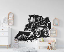Load image into Gallery viewer, Skid Steer wall decal Construction Skid Steer Truck Wall Decal Kids Decal Nursery wall Vinyl Sticker Decor 879RS