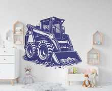 Load image into Gallery viewer, Skid Steer wall decal Construction Skid Steer Truck Wall Decal Kids Decal Nursery wall Vinyl Sticker Decor 880RS