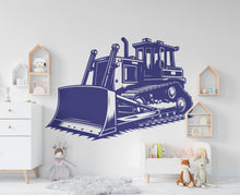 Load image into Gallery viewer, Bulldozer wall decal Construction Bulldozer Truck Wall Decal Kids Decal Custom Name Name Nursery wall Vinyl Sticker Decor 881RS